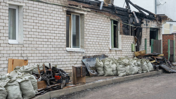 Professional Emergency Fire Cleanup technician working in Cleveland, TX